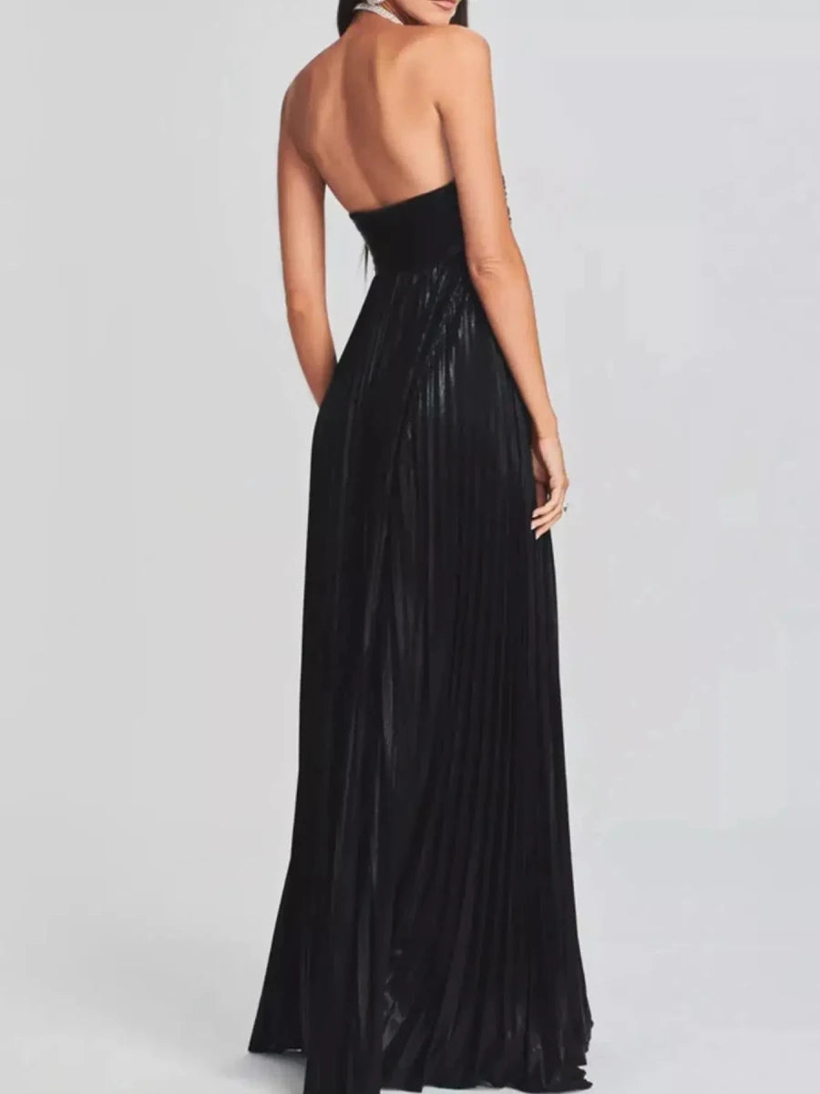Just a Split Sweetheart Neck Tube Maxi Dress - Lustreve