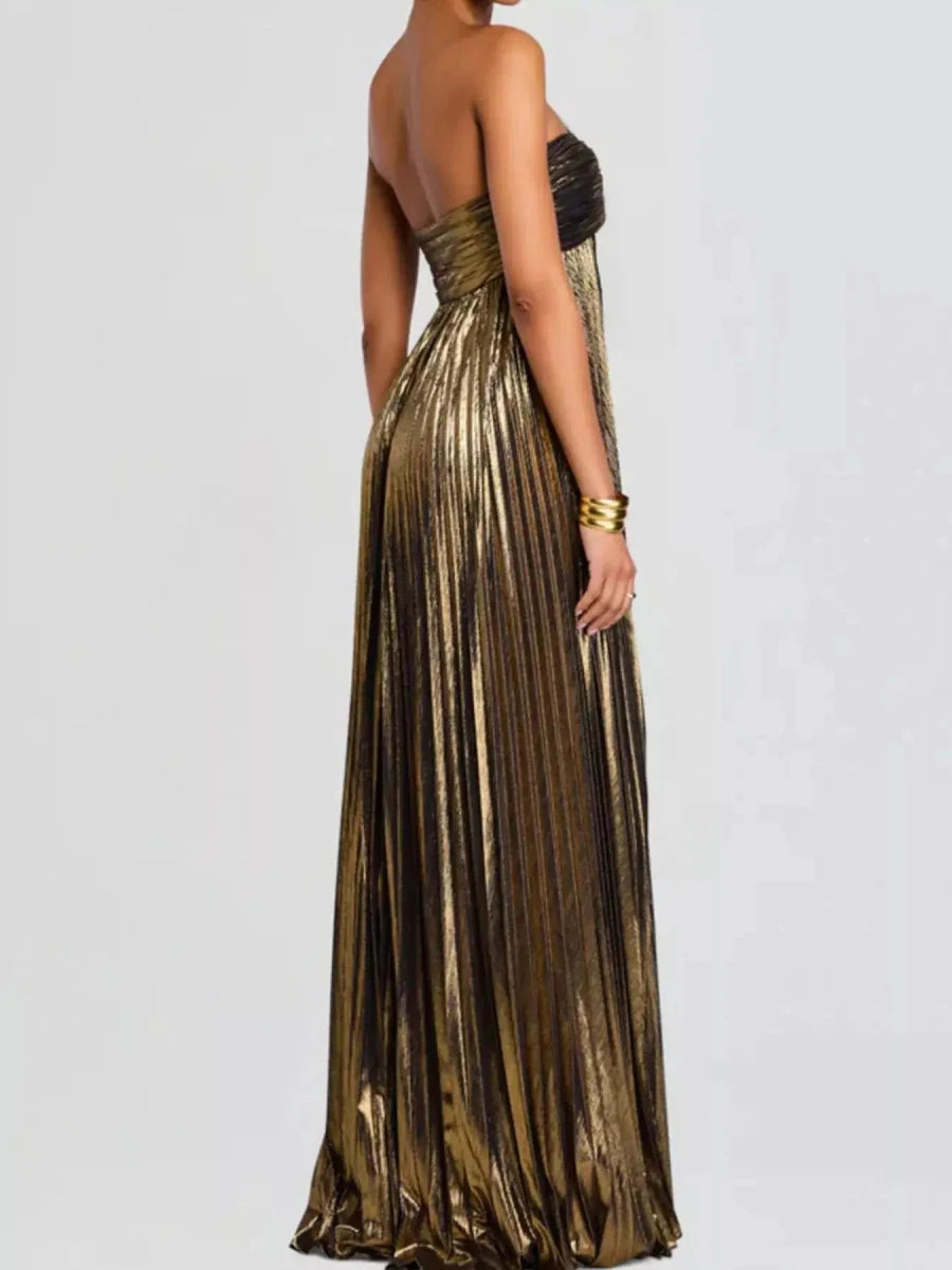Just a Split Sweetheart Neck Tube Maxi Dress - Lustreve