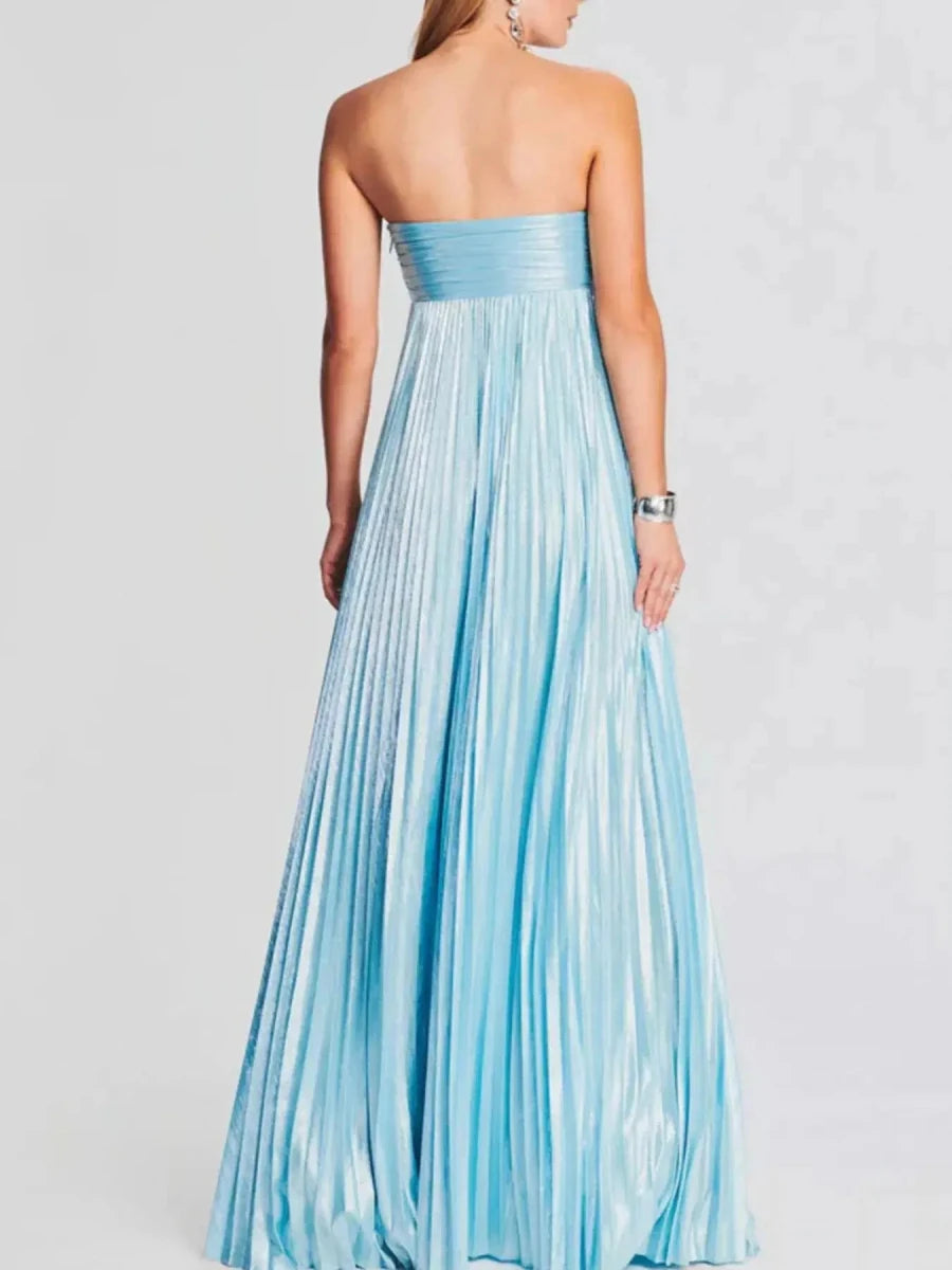 Just a Split Sweetheart Neck Tube Maxi Dress - Lustreve