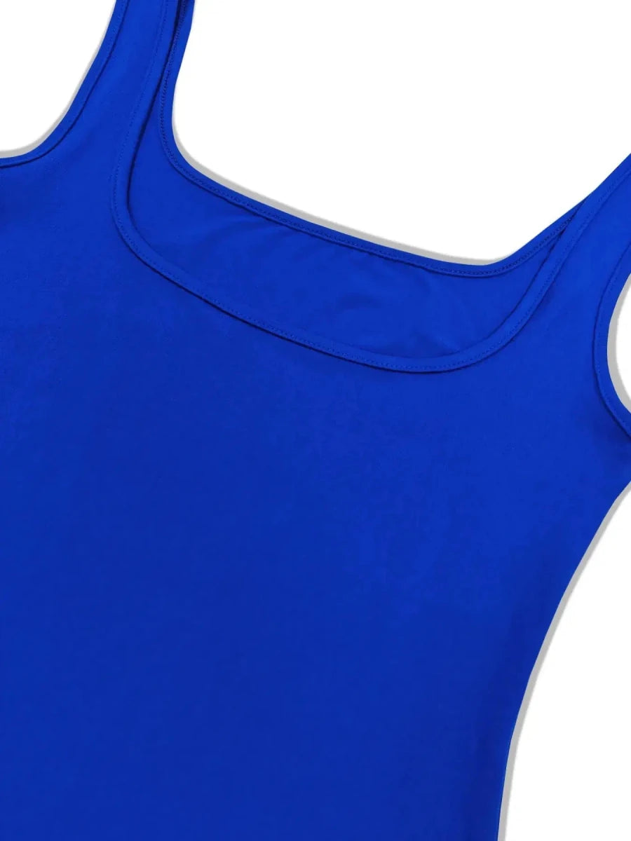 Kotty Square Neck Bodycon Mini Tank Dress - Lustreve