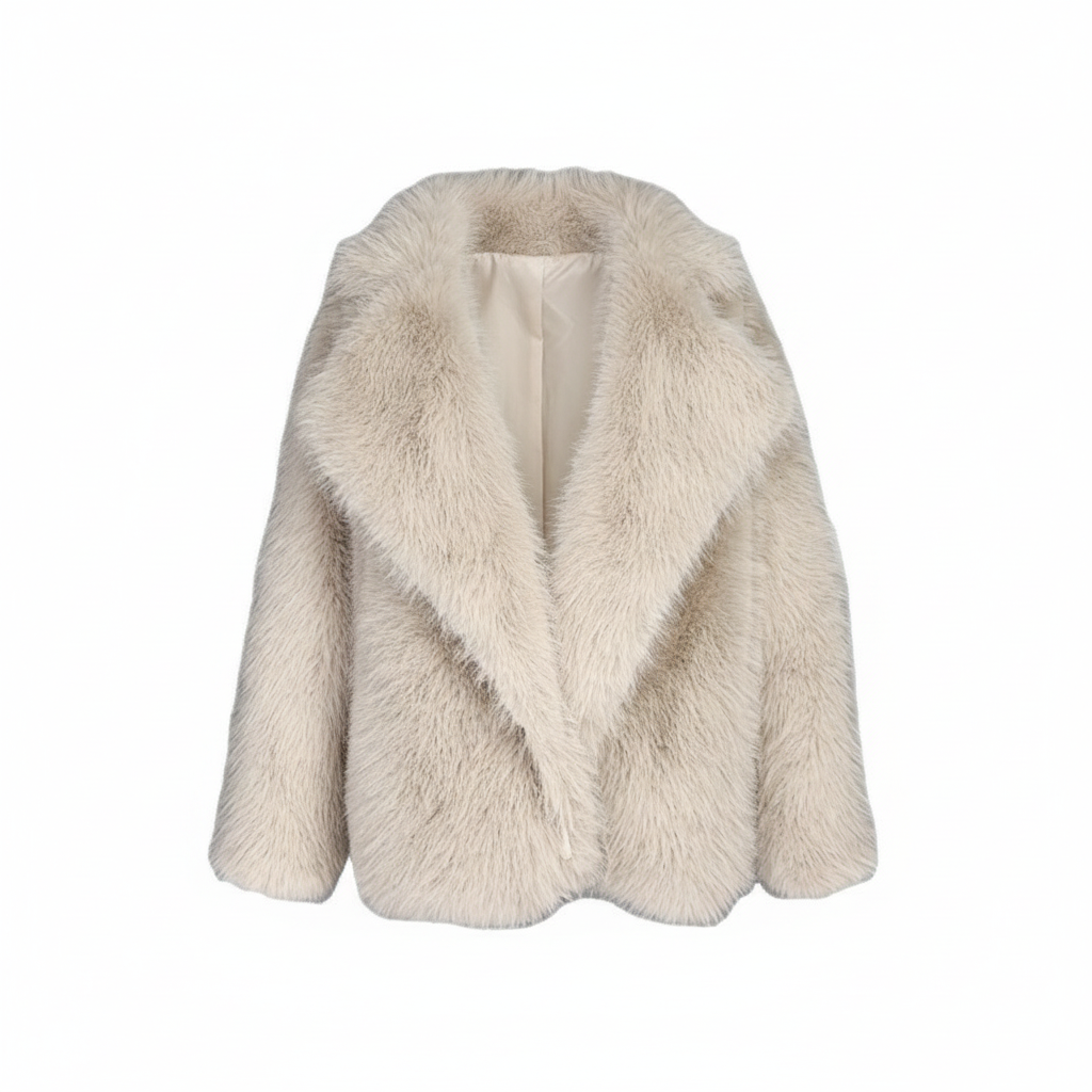 New Fox Hair Medium Length Suit Collar Fur Coat