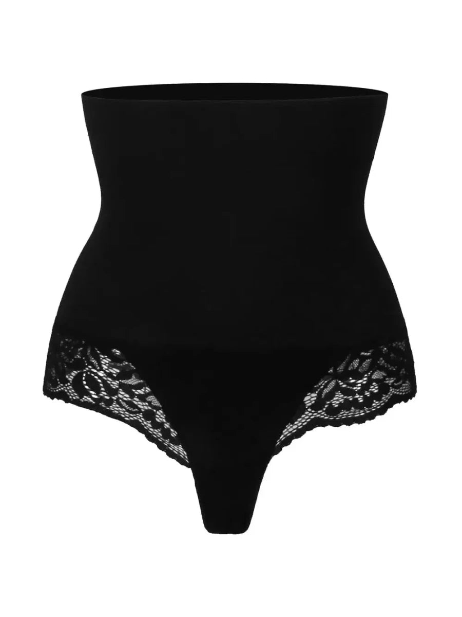 Lace Detail High Waist Shaping Panty - Lustreve