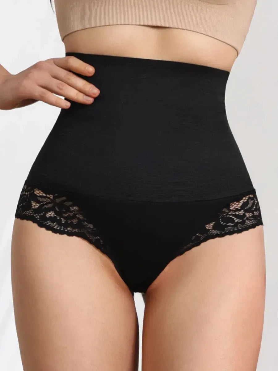 Lace Detail High Waist Shaping Panty - Lustreve
