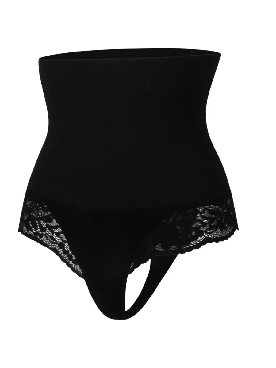 Lace Detail High Waist Shaping Panty - Lustreve