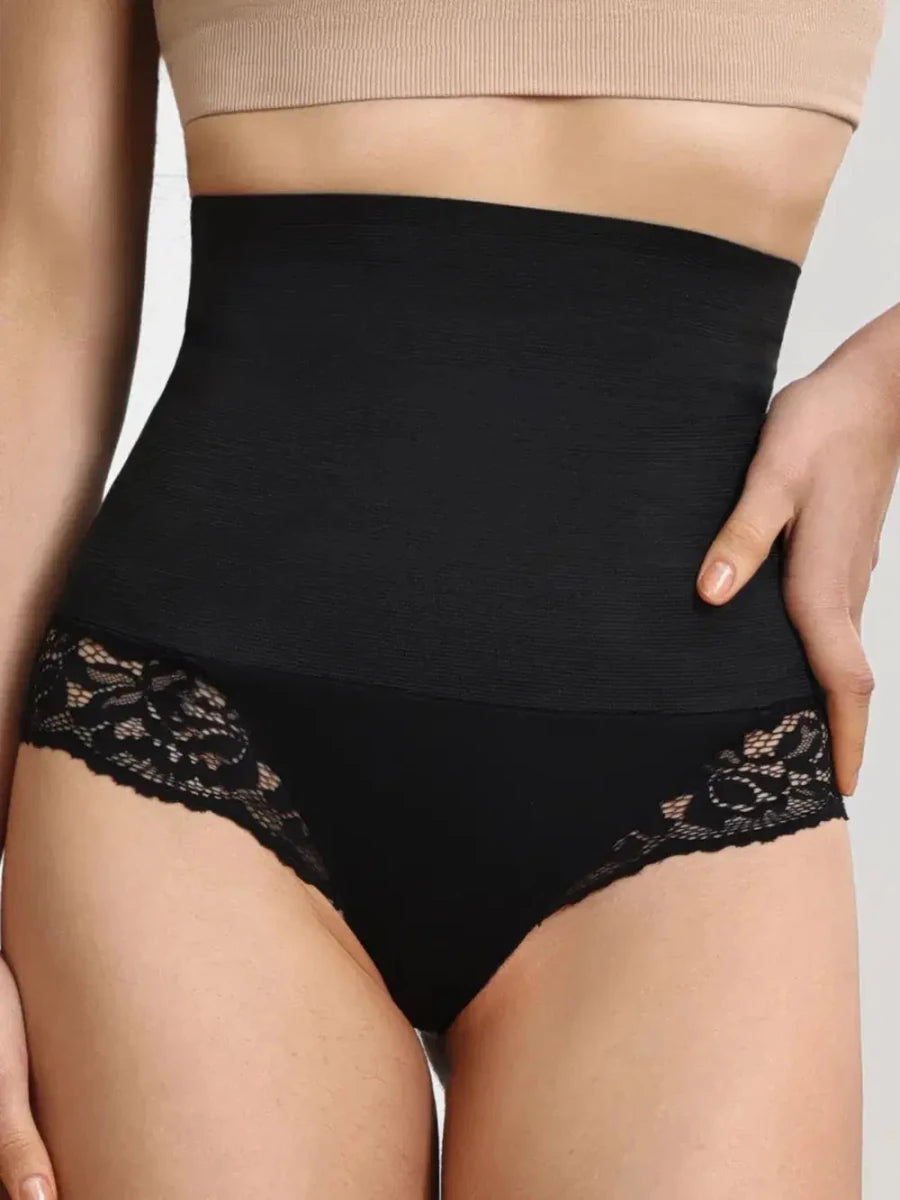 Lace Detail High Waist Shaping Panty - Lustreve