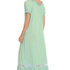 Lace Detail Short Sleeve Lounge Dress - Lustreve