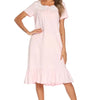Lace Detail Square Neck Lounge Dress - Lustreve