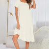 Lace Detail Square Neck Lounge Dress - Lustreve