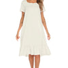 Lace Detail Square Neck Lounge Dress - Lustreve