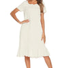 Lace Detail Square Neck Lounge Dress - Lustreve