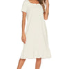 Lace Detail Square Neck Lounge Dress - Lustreve