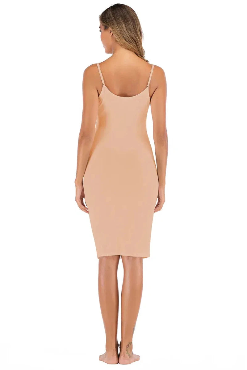 Lace Detail V - Neck Spaghetti Strap Lounge Dress - Lustreve