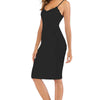 Lace Detail V - Neck Spaghetti Strap Lounge Dress - Lustreve