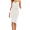 Lace Detail V - Neck Spaghetti Strap Lounge Dress - Lustreve