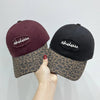 Leopard Print Baseball Cap with Embroidered Letter - Lustreve