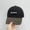 Leopard Print Baseball Cap with Embroidered Letter - Lustreve