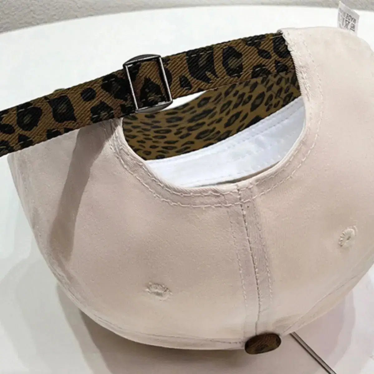 Leopard Print Baseball Cap with Embroidered Letter - Lustreve