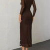 Lights Low, All Eyes On Me Sequin Mesh Maxi Dress - Lustreve