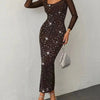 Lights Low, All Eyes On Me Sequin Mesh Maxi Dress - Lustreve