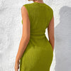 Lila Sleeveless Ribbed Bodycon Dress - Lustreve