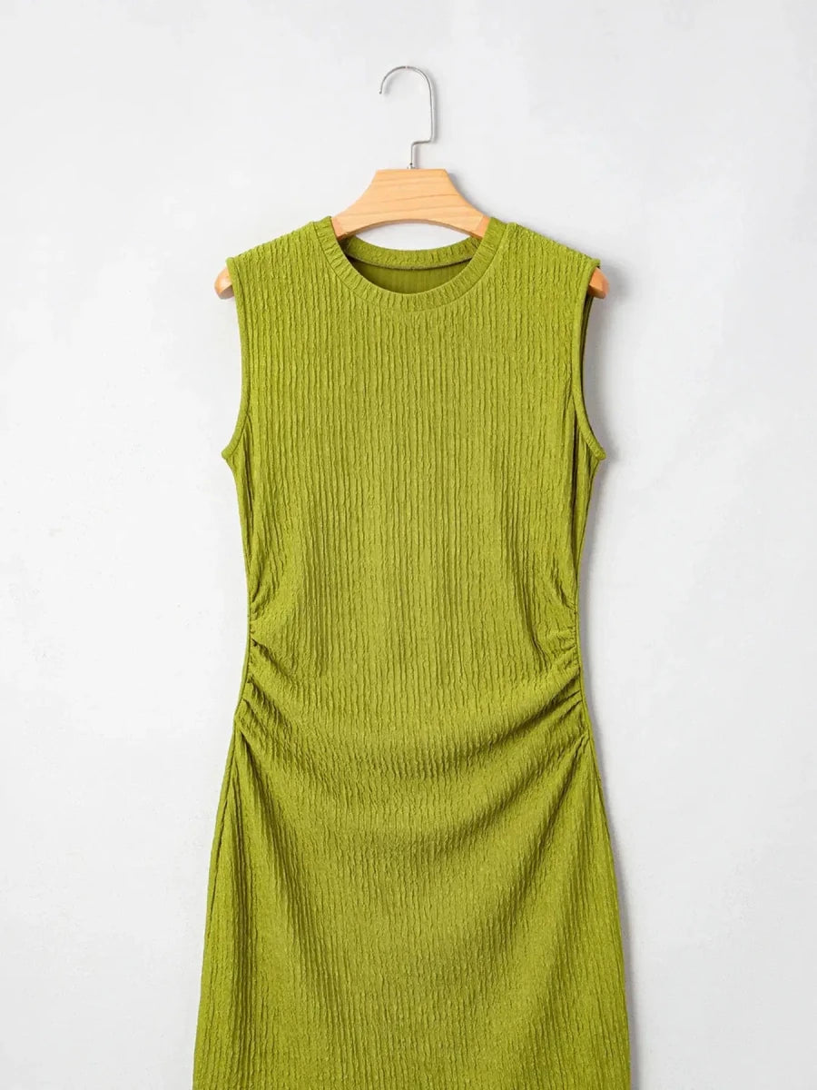Lila Sleeveless Ribbed Bodycon Dress - Lustreve