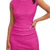Lila Sleeveless Ribbed Bodycon Dress - Lustreve
