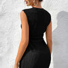 Lila Sleeveless Ribbed Bodycon Dress - Lustreve
