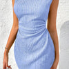 Lila Sleeveless Ribbed Bodycon Dress - Lustreve