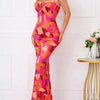 Love Grows Here Floral Lace - Up Maxi Dress - Lustreve