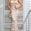 Love Grows Here Floral Lace - Up Maxi Dress - Lustreve