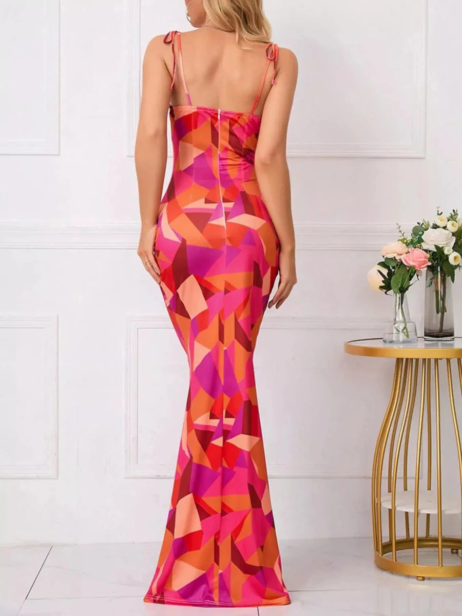 Love Grows Here Floral Lace - Up Maxi Dress - Lustreve