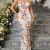 Love Grows Here Floral Lace - Up Maxi Dress - Lustreve