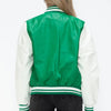 Love Me Now Snap Down Bomber Jacket with Classic Silhouette and Statement Details - Lustreve