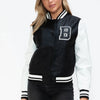 Love Me Now Snap Down Bomber Jacket with Classic Silhouette and Statement Details - Lustreve
