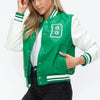 Love Me Now Snap Down Bomber Jacket with Classic Silhouette and Statement Details - Lustreve