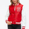 Love Me Now Snap Down Bomber Jacket with Classic Silhouette and Statement Details - Lustreve
