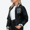 Love Me Now Snap Down Bomber Jacket with Classic Silhouette and Statement Details - Lustreve