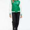 Love Me Now Snap Down Bomber Jacket with Classic Silhouette and Statement Details - Lustreve