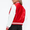 Love Me Now Snap Down Bomber Jacket with Classic Silhouette and Statement Details - Lustreve