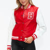 Love Me Now Snap Down Bomber Jacket with Classic Silhouette and Statement Details - Lustreve