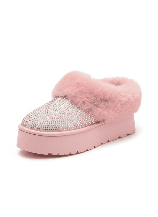 WILD DIVA Embellished Ice Princess Cozy Clogs