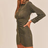 MABLE Boardroom Skinny Mini Shirt Dress - Lustreve