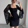 Maeve Lace Bell Sleeve Bodycon Dress - Lustreve