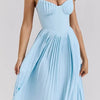 Robe longue bustier froncée Blue Moon Allure