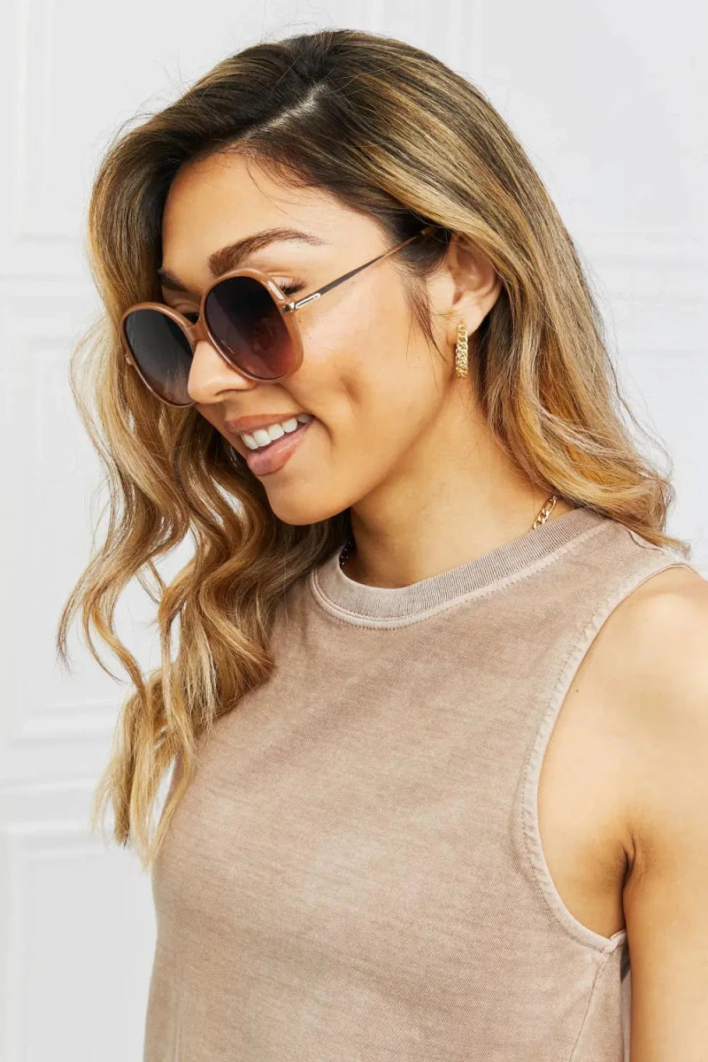 Metal - Plastic Hybrid Full Rim Sunglasses - Lustreve