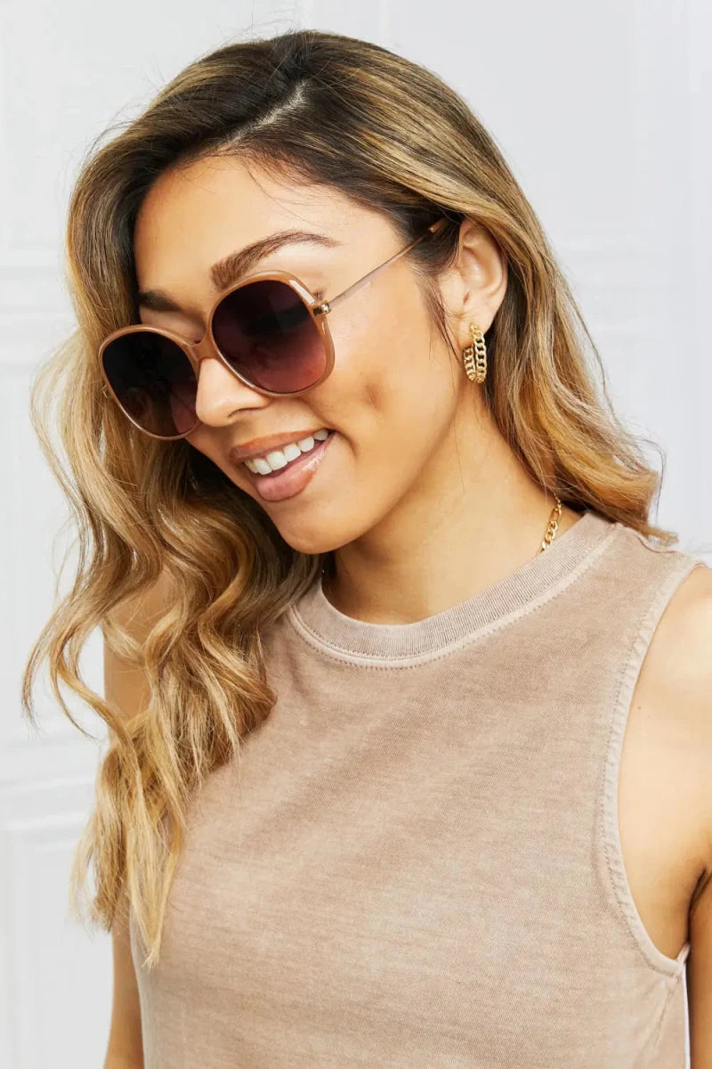Metal - Plastic Hybrid Full Rim Sunglasses - Lustreve
