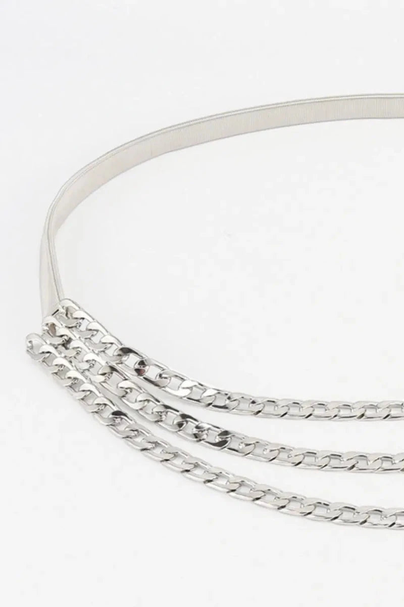 Metal Triple - Layered Chain Belt - Lustreve