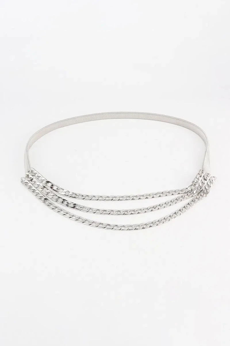 Metal Triple - Layered Chain Belt - Lustreve