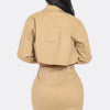 Midnight Studded Cropped Jacket & Mini Skirt Set - Lustreve