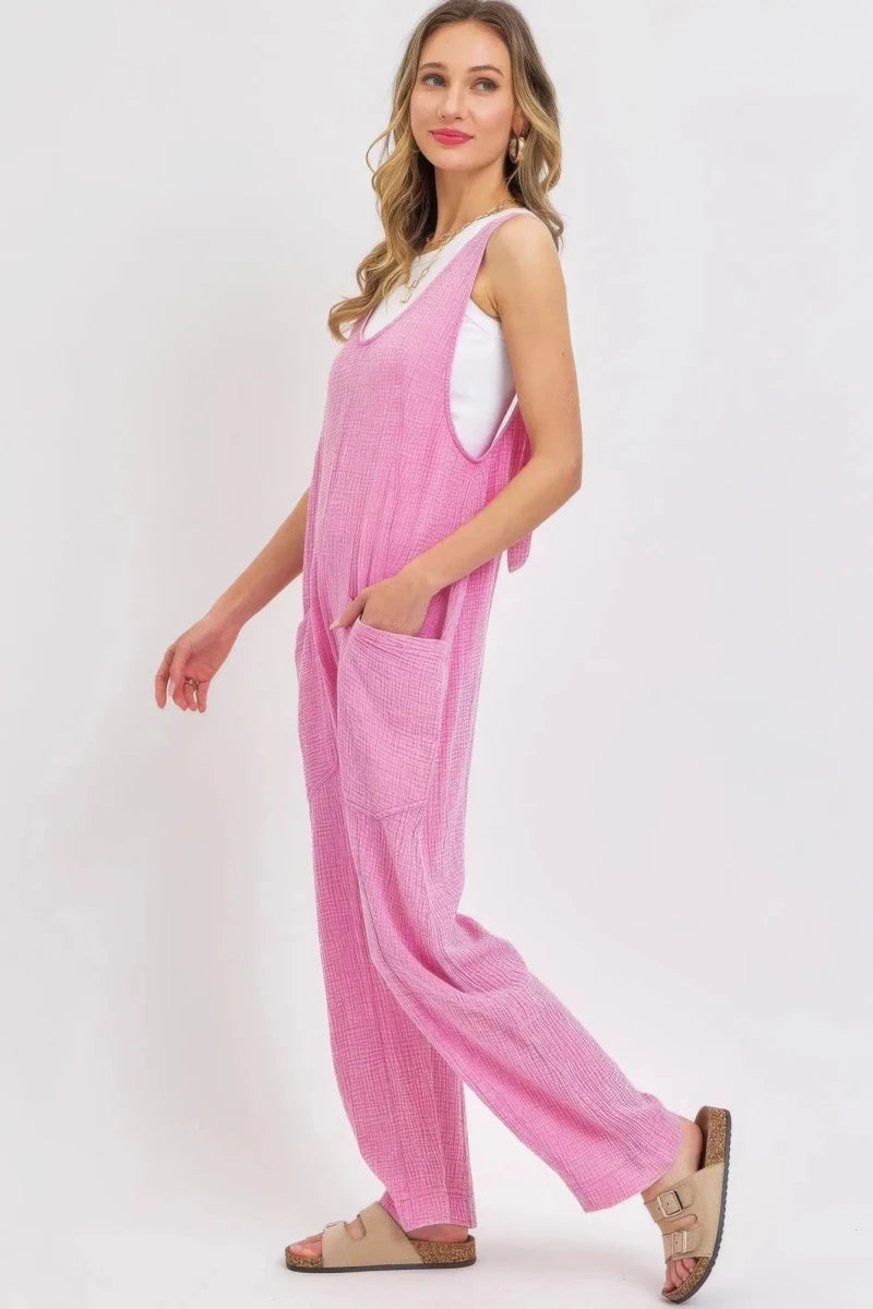 Mineral Washed Summer Jumpsuit - Lustreve